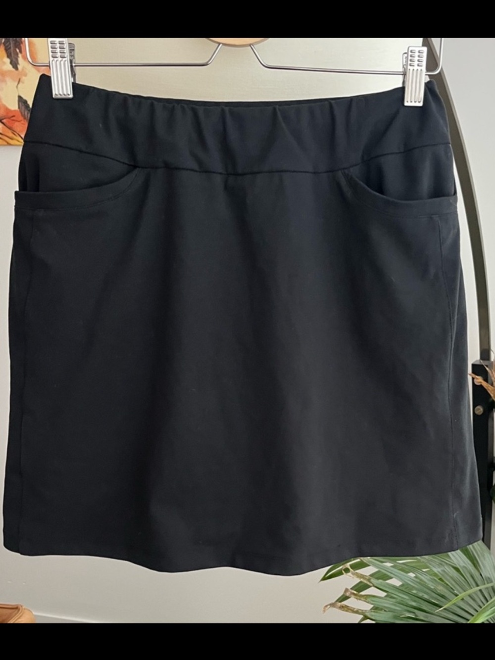 Tail Slip On Black Golf Skirt